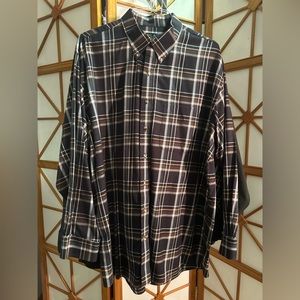 Jos. A. Bank long sleeve button up plaid shirt yellow/grey